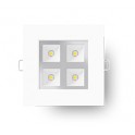 MivvyLEDSD4W3K Podhledové LED svítidlo, 10,5x10,5cm, 4W, teplá bílá