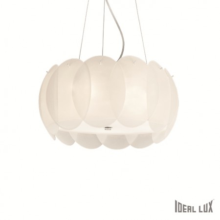 Závěsné svítidlo Ideal Lux Ovalino SP5 bianco 074139 bílé 44cm