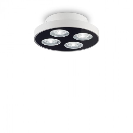 LED Stropní a nástěnné svítidlo Ideal Lux Garage PL4 round bianco 205809 kulaté bílé