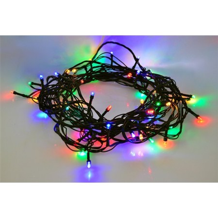 LED vánoční řetěz, 120 LED, 20m, přívod 5m, 8 funkcí, IP44, vícebarevný